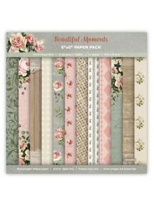 12 Cái Giấy Chất Liệu Hoa Văn Hỗn Hợp, Giấy Thủ Công Trang Trí Đa Năng Cổ Điển Cho Thủ Công DIY, Trang Trí, Tài Khoản Cầm Tay - Nhiều màu - Xem 1