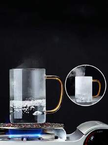 1 cốc thủy tinh, cốc văn phòng làm việc rõ ràng tối giản cho hàng ngày - Trong sáng - Xem 3