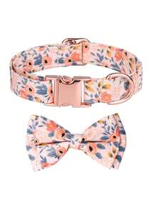 3 cái/bộ In Hoa Cổ Thú Cưng & Hoa & Nơ Cho Chó Và Mèo Dành Cho Ngoài Trời - trái cam - Xem 4