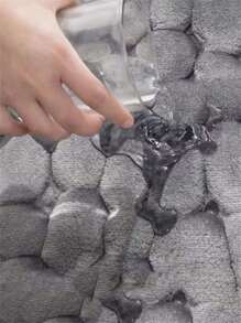 1 Thảm Tắm Dập Đá Đá Cuội, Thảm Nhà Tắm Polyester Chống Trơn Trượt Tối Giản Cho Phòng Tắm - Xám - Xem 4