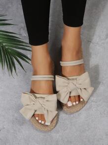 女士蝴蝶结人字拖凉鞋，厚底百搭，夏季时尚，仙女风，可搭配连衣裙