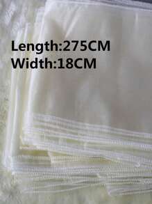 10入組象牙色綢緞蝴蝶結椅背帶,寬18cm,長275cm,可diy成蝴蝶形,用於玻璃綢緞椅背帶、假日派對裝飾、綢緞天花板、樓梯裝飾、花卉背景牆、戶外帳篷裝飾、婚禮裝飾、畢業典禮裝飾、開幕式背景裝飾、互動派對氛圍裝飾、帶有絲帶的禮品包裝裝飾 - 米色 - 查看 3