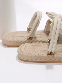 女士蝴蝶结人字拖凉鞋，厚底百搭，夏季时尚，仙女风，可搭配连衣裙