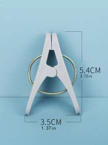 50pcs Plastic Clothes Peg & 1pc Storage Basket, Modern Mixed Color Clothespin For Outdoor - Multicolor - View 4