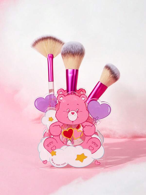 SHEIN X Care Bears 1 cutie de depozitare pentru cosmetice cu model inimă și stea, urs Love-A-Lot, cadouri