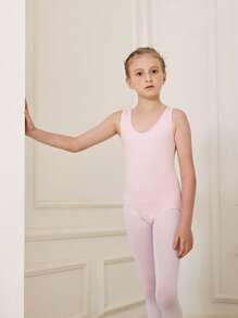 女童無袖運動/舞蹈連身褲