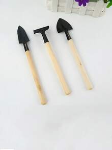 3入組木柄園藝鏟套裝