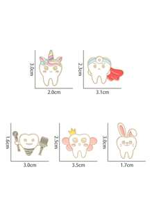 5pcs Cartoon Design Brooch - Multicolor - View 4