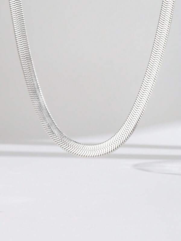 1pc Minimalist Chain Necklace, Stainless Steel Jewelry SHEIN USA