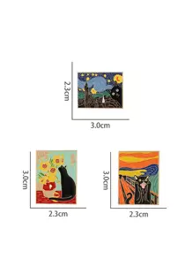 3pcs Cartoon Graphic Brooch - Multicolor - View 4