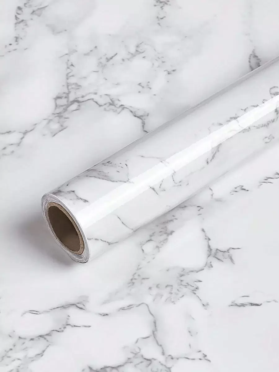1 卷 PVC 墙纸，现代大理石纹防水墙胶卷，适用于家庭，翻新贴纸，可撕墙板，墙纸，壁纸，春季装饰品，让您的家焕然一新，拉玛装饰贴纸 - 彩色 - 查看 1