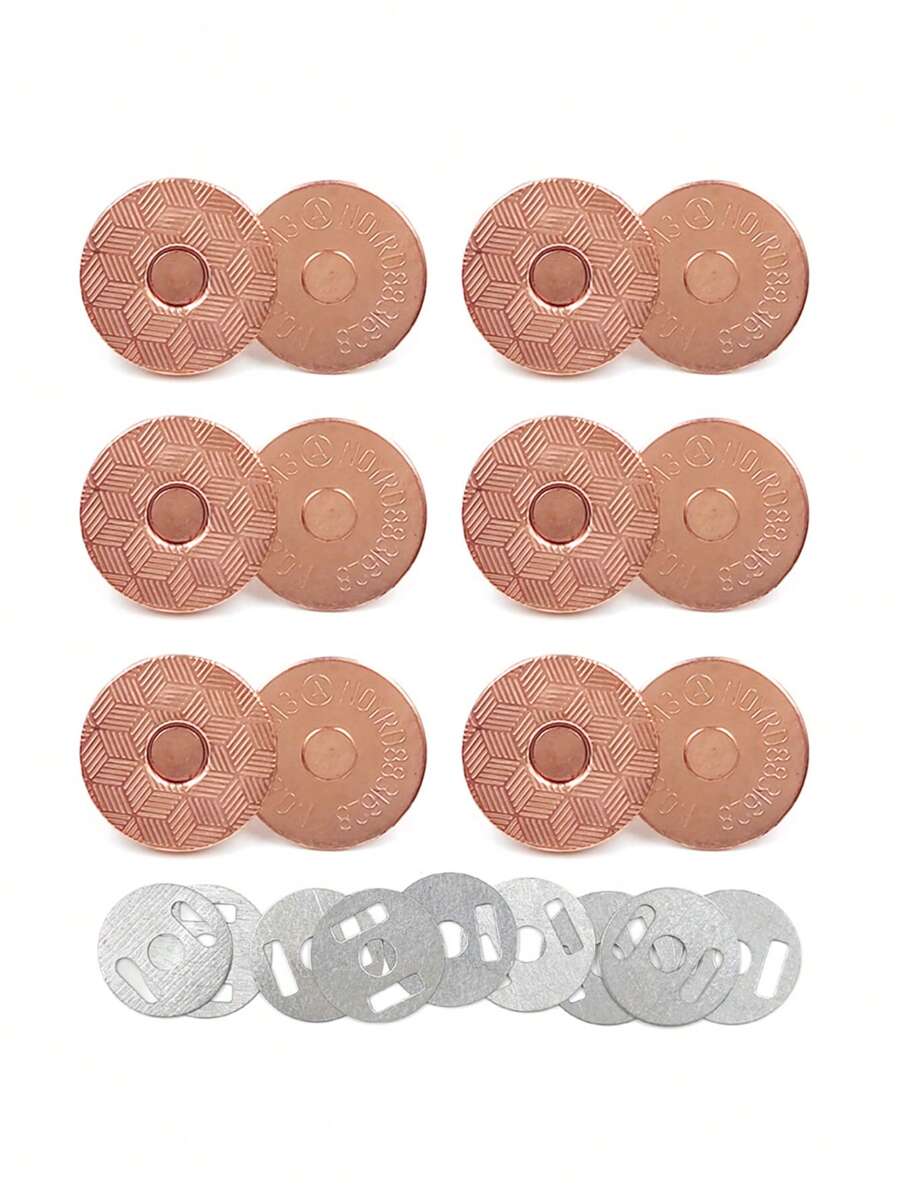 10 Cái/bộ Đồ Trang Trí Từ Tính Chốt Chụp Móc Cài Nút, Từ Tính Chốt Chụp Móc Cài Nút Cho DIY - Hoa hồng vàng - Xem 1