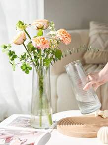 مزهرية زجاج زهرة مبسط شفاف الى منزل قطعة واحدة - شفاف - مشاهدة 1