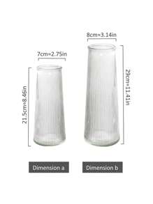 مزهرية زجاج زهرة مبسط شفاف الى منزل قطعة واحدة - شفاف - مشاهدة 5