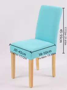 1入組素色彈性餐椅套家用極簡滌綸餐椅套 - 彩色 - 查看 2