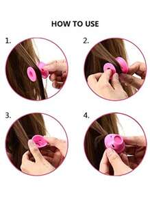 10pcs Magic Hair Curlers Set By Smilco, Including 5 Large And 5 Small Sizes, Suitable For Women And Girls - Pink - View 4
