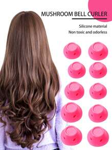 10pcs Magic Hair Curlers Set By Smilco, Including 5 Large And 5 Small Sizes, Suitable For Women And Girls - Pink - View 5