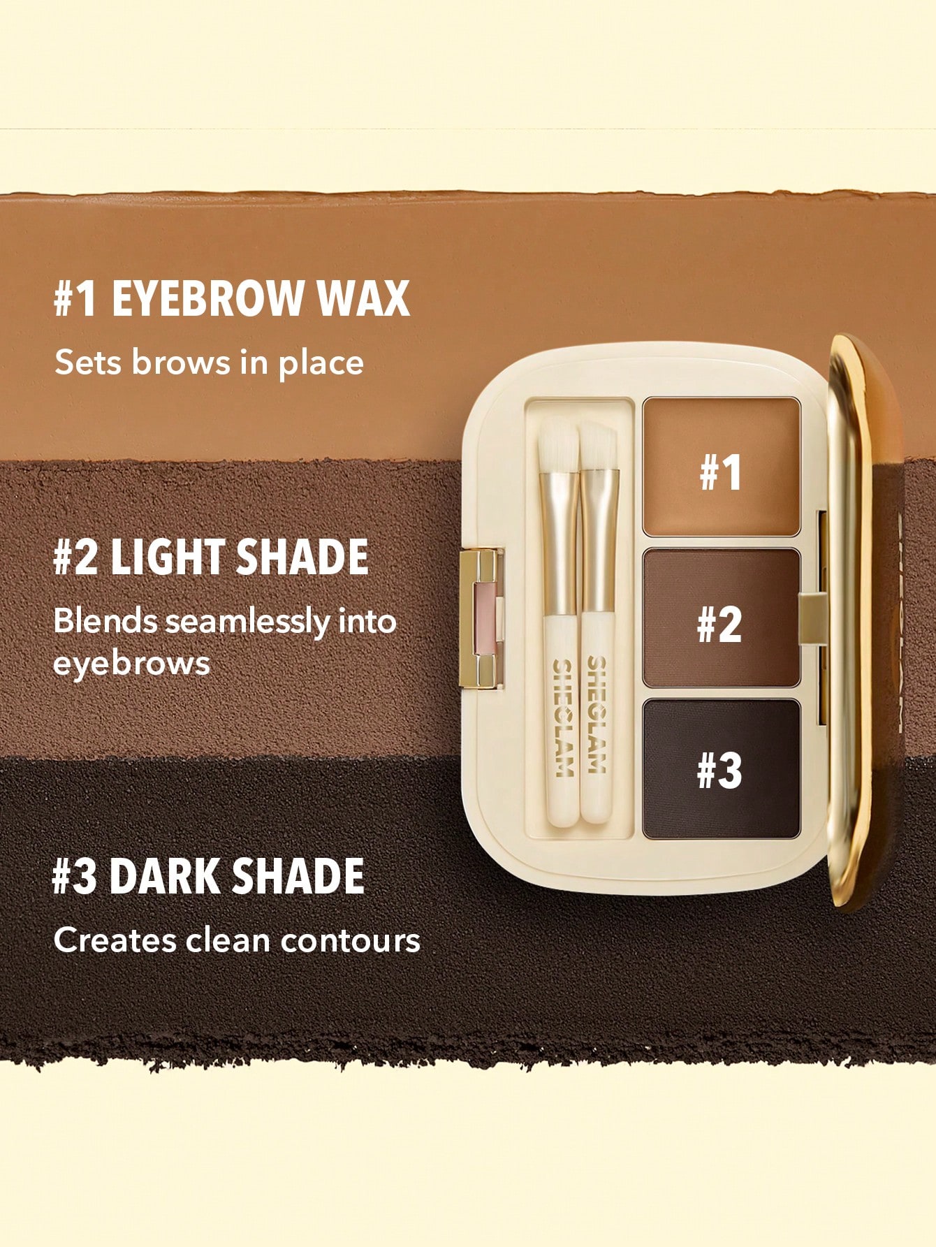 Full-Filled Eyebrow Palette-101 Dark Brown 3
