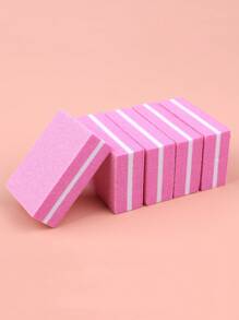 50 件迷你泡沫指甲锉方形指甲抛光工具指甲修形美甲工具，粉色 - 粉色 - 查看 5