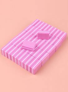 50 件迷你泡沫指甲锉方形指甲抛光工具指甲修形美甲工具，粉色 - 粉色 - 查看 7