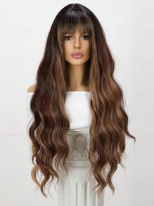 超長卷人造假髮帶劉海