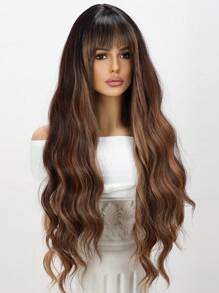 超長卷人造假髮帶劉海