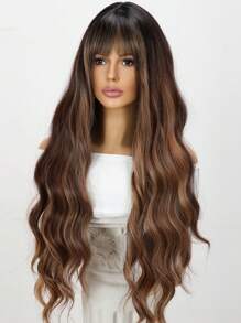 超長卷人造假髮帶劉海