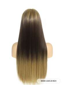 長款直筒人造假髮帶劉海 - 彩色 - 查看 2