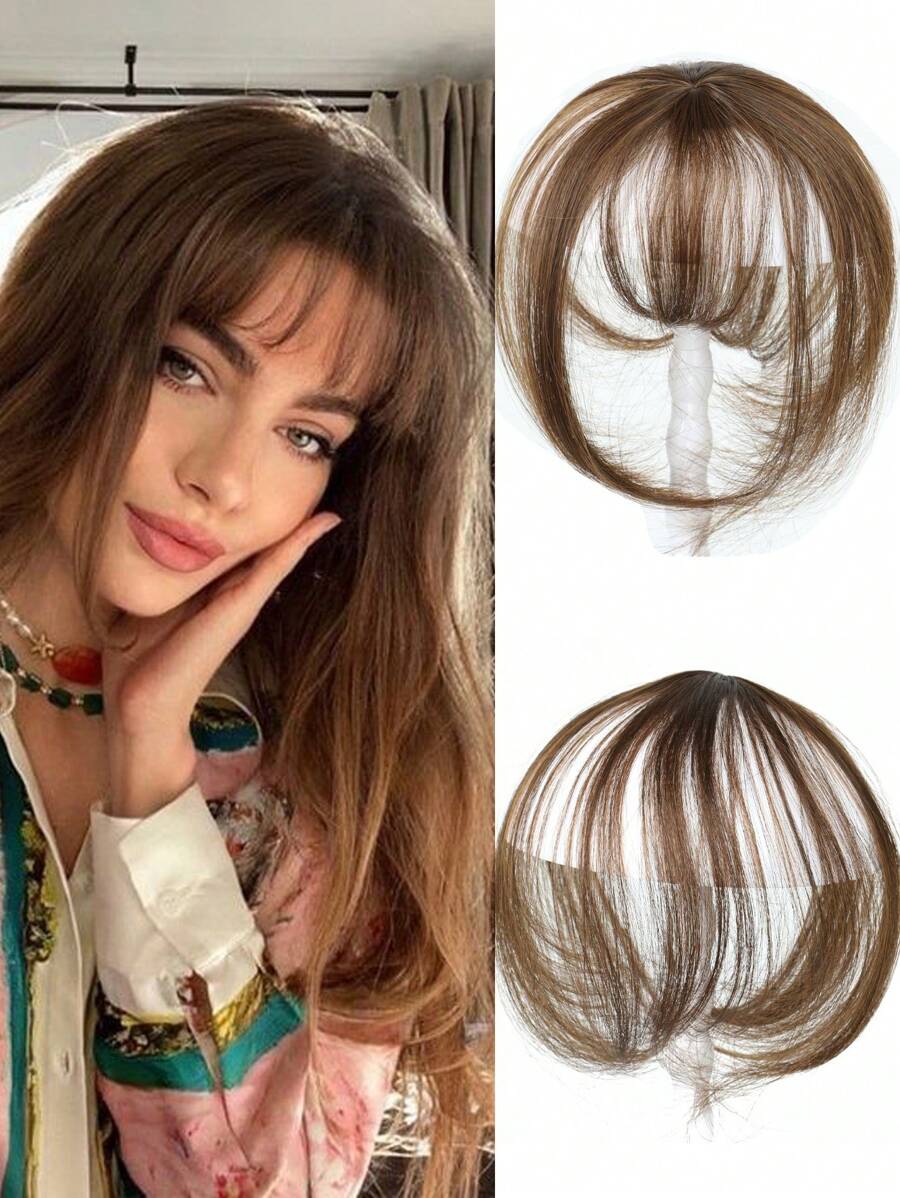 Tóc Ngắn Thẳng Tổng Hợp Với Tóc Mai - Màu Khaki - Xem 1