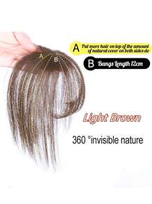 Tóc Ngắn Thẳng Tổng Hợp Với Tóc Mai - Màu Khaki - Xem 6