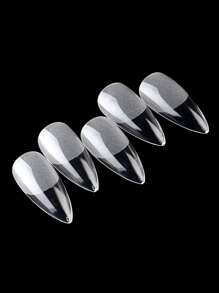 Nâng Cấp Vẻ Ngoài Của Bạn Với 120 Chiếc Dài Hạnh Nhân Trong Suốt Trong Suốt Móng Tay Giả Cho Gia Đình Tự Làm Móng Tay Salon Bấm Móng Tay ấn Vào Móng Tay Dụng Cụ Làm Móng - Trong sáng - Xem 3