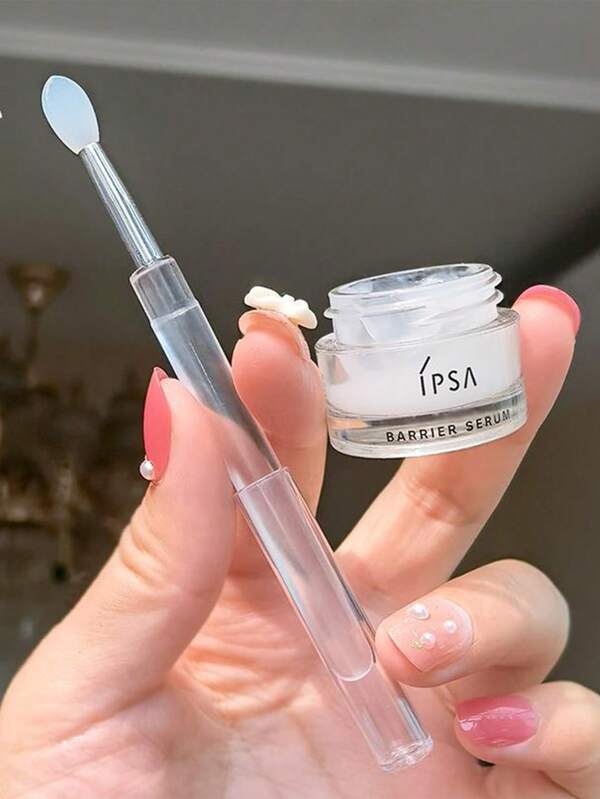 Silicone Lip Brush With Lid, Lipstick Applicator Brush Tool For