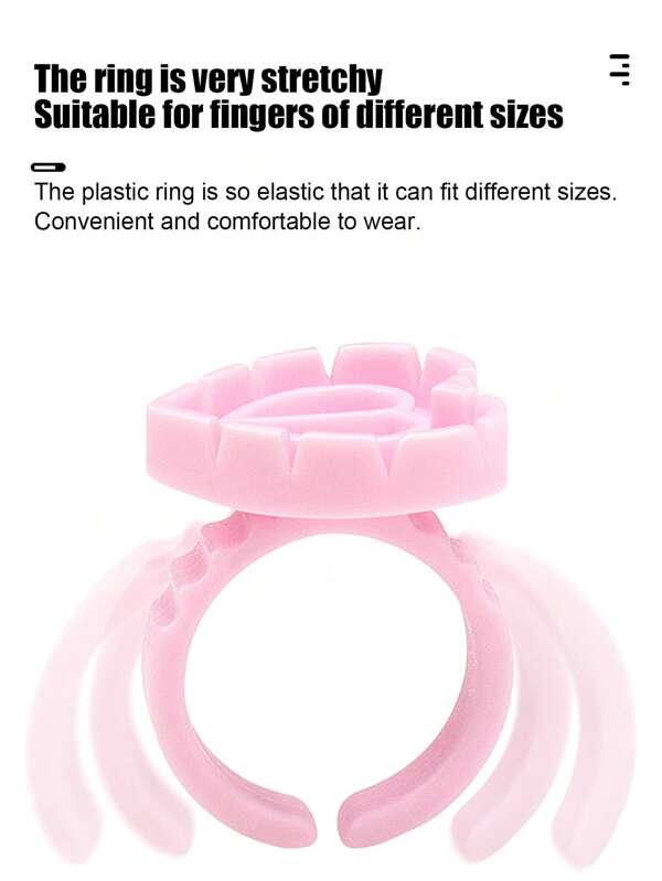 100pcs Heart Shaped Eyelash Glue Ring SHEIN USA