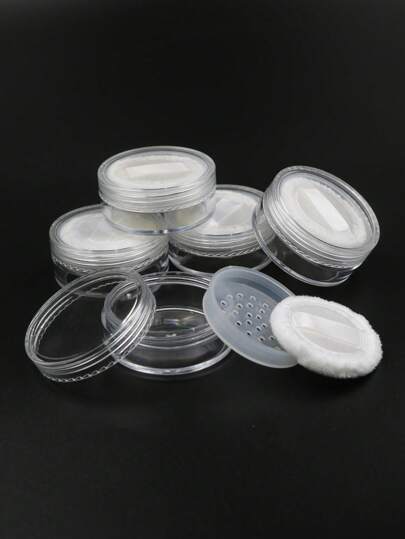 Set de 5 cajas de almacenamiento de polvo de maquillaje de 10g con borla, decoración para la sala de estar, el hogar, el dormitorio, el baño, artículos de viaje, bodas, fiestas, cumpleaños, regalos para hombres, mamá, papá, amigos, Año Nuevo, accesorios, regalo divertido