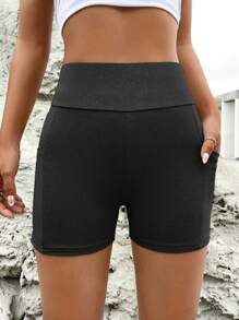 SHEIN SXY 寬腰帶騎行褲帶手機袋 - 深灰色 - 查看 3