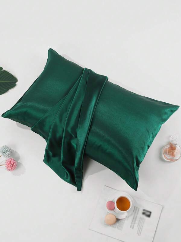 1入組素色枕套,現代緞面床枕套