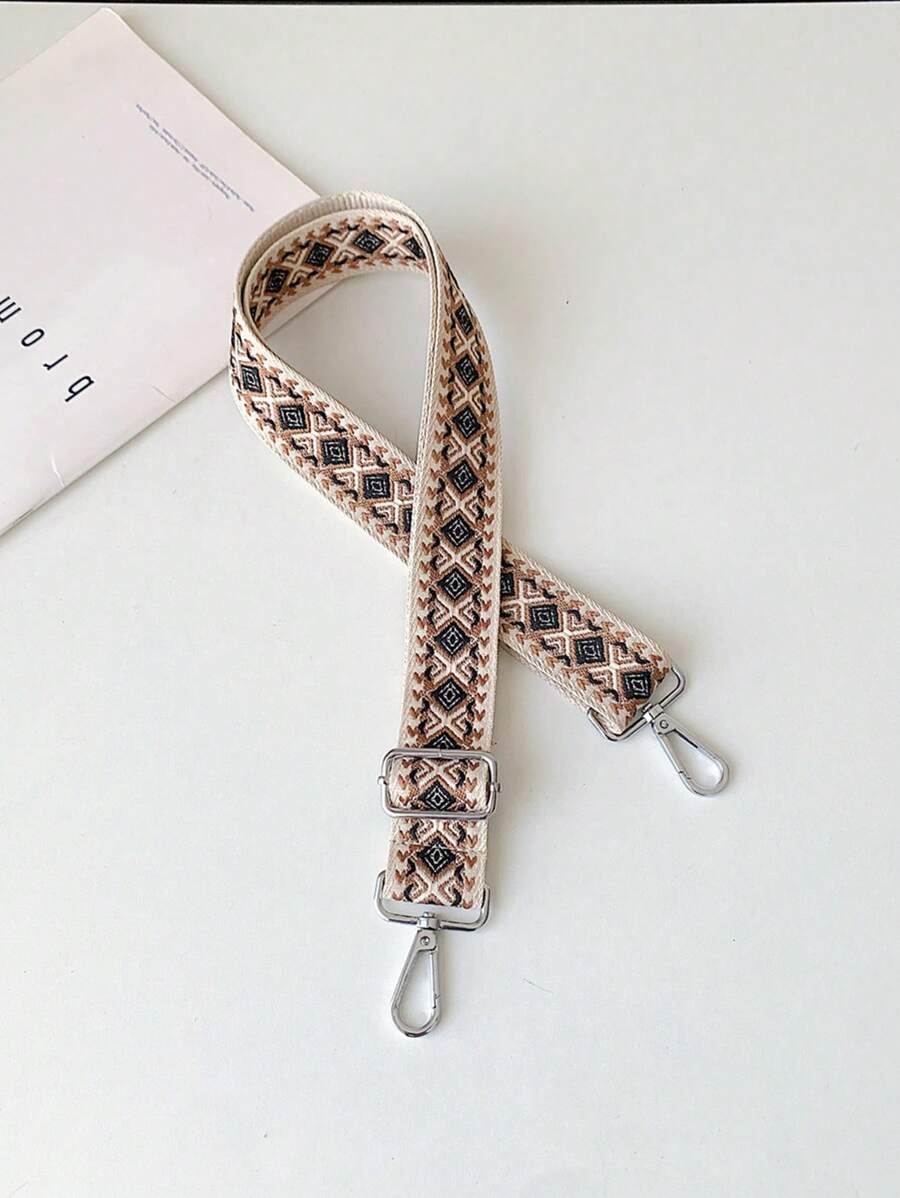Boho Jacquard Long Shoulder Strap Detachable Replacement Bag Strap - Multicolor - View 1