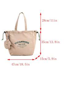 2 件/套时尚简约大容量女士休闲手提包带零钱包，适合日常使用、大学、工作通勤、女士包带小钱包书包、返校背包、大容量、轻便、便携，适合少女女大学生，非常适合返校、大学、初中、高中