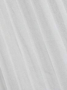 SHEIN Unity Plunging Neck Crisscross Pleated Dress - White - View 7