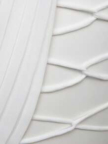 SHEIN Unity Plunging Neck Crisscross Pleated Dress - White - View 8