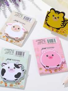 1pc Cartoon Sheep Print Sticky Note, Cute Multi-purpose Easy To Post Writable Sticky Note For School Student, Office - Brown - View 5