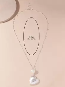 Collar con accesorio de corazón - Plateado - Ver 4