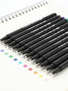 24 chiếc Bút tô màu Fineliner hỗn hợp, Bút màu Fineliner đa năng đơn giản để vẽ tranh - Nhiều màu - Xem 3