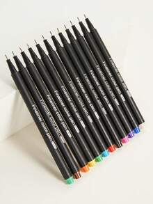 24 chiếc Bút tô màu Fineliner hỗn hợp, Bút màu Fineliner đa năng đơn giản để vẽ tranh - Nhiều màu - Xem 5