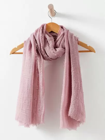 Bufanda unicolor Con Borde Crudo Para El Uso Diario En Exteriores Y Viajes