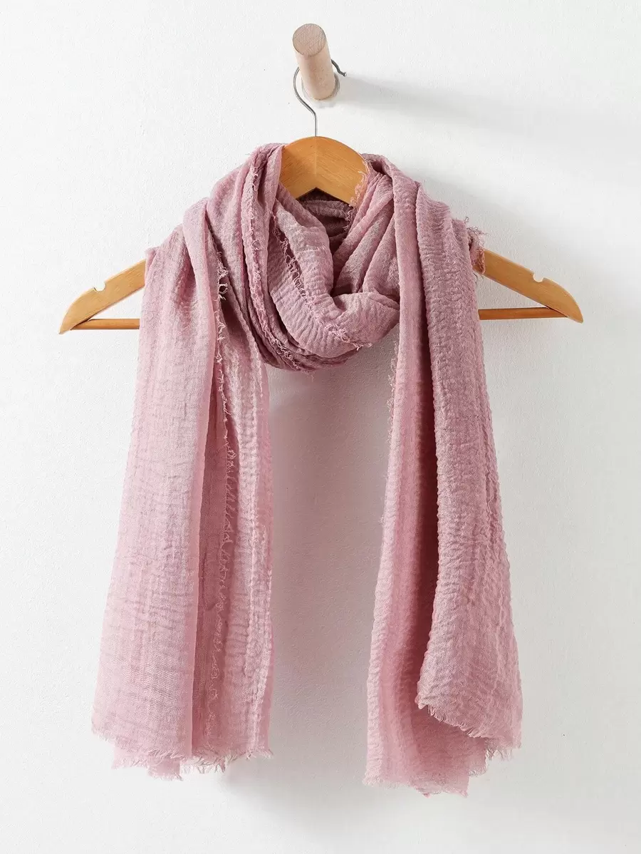 وشاح ذو حواف خام صلبة للحياة اليومية للاستخدام في الهواء الطلق والسفر