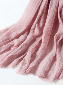 وشاح ذو حواف خام صلبة للحياة اليومية للاستخدام في الهواء الطلق والسفر