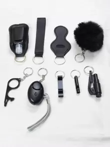 9 piezas Llavero con estampado multifuncional - Plateado - Ver 9