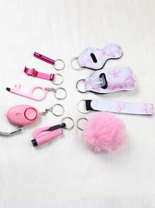 9 piezas Llavero con estampado multifuncional - Plateado - Ver 8