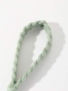 素色編織繩吊墜鑰匙圈 - 薄荷綠 - 查看 5